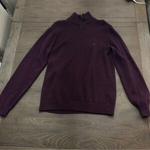 Rodd & Gunn Men's Burgundy Quarter Zip Sweater Small